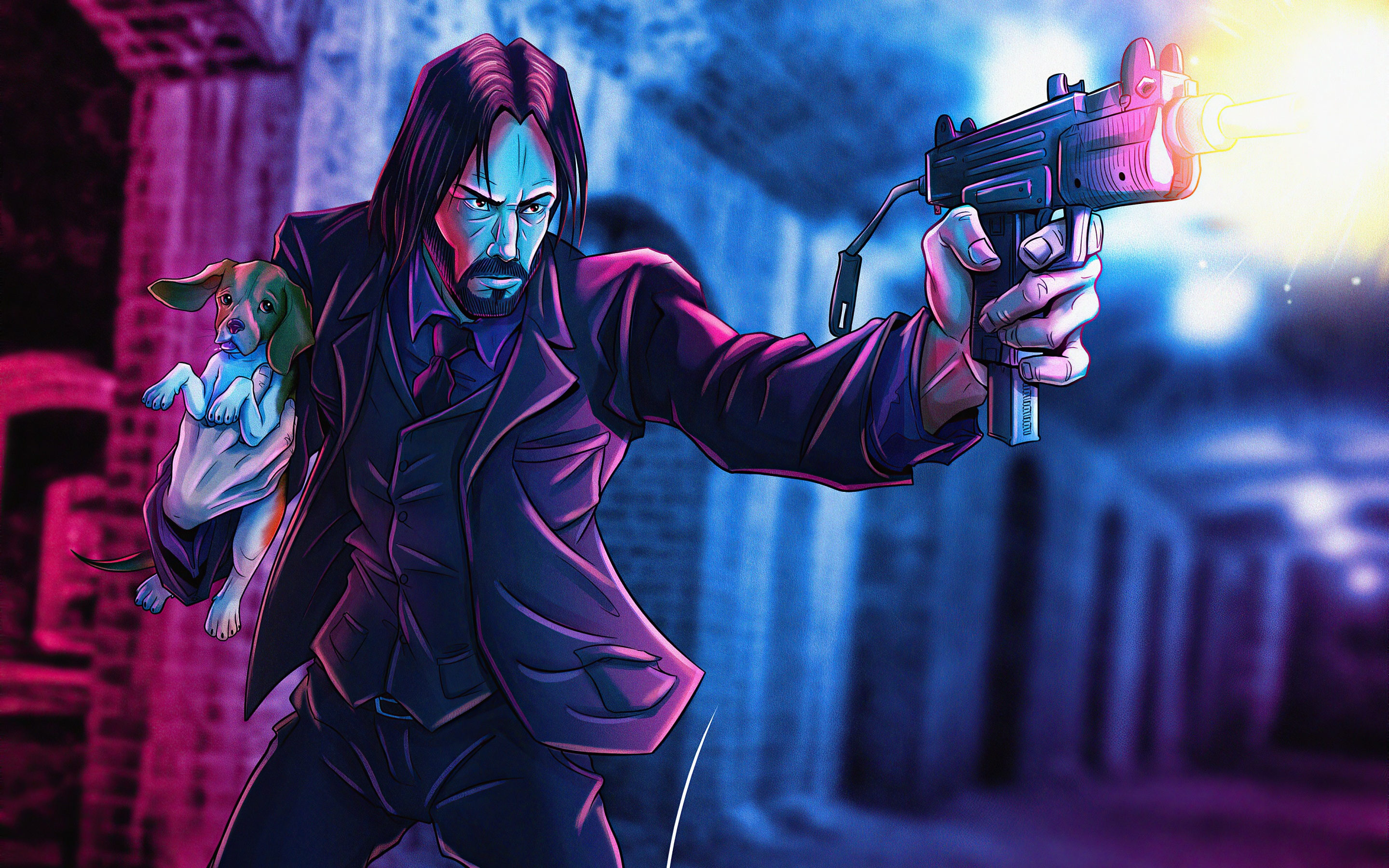 Wallpaper 4k John Wick Saving His Dog 4k Wallpaper