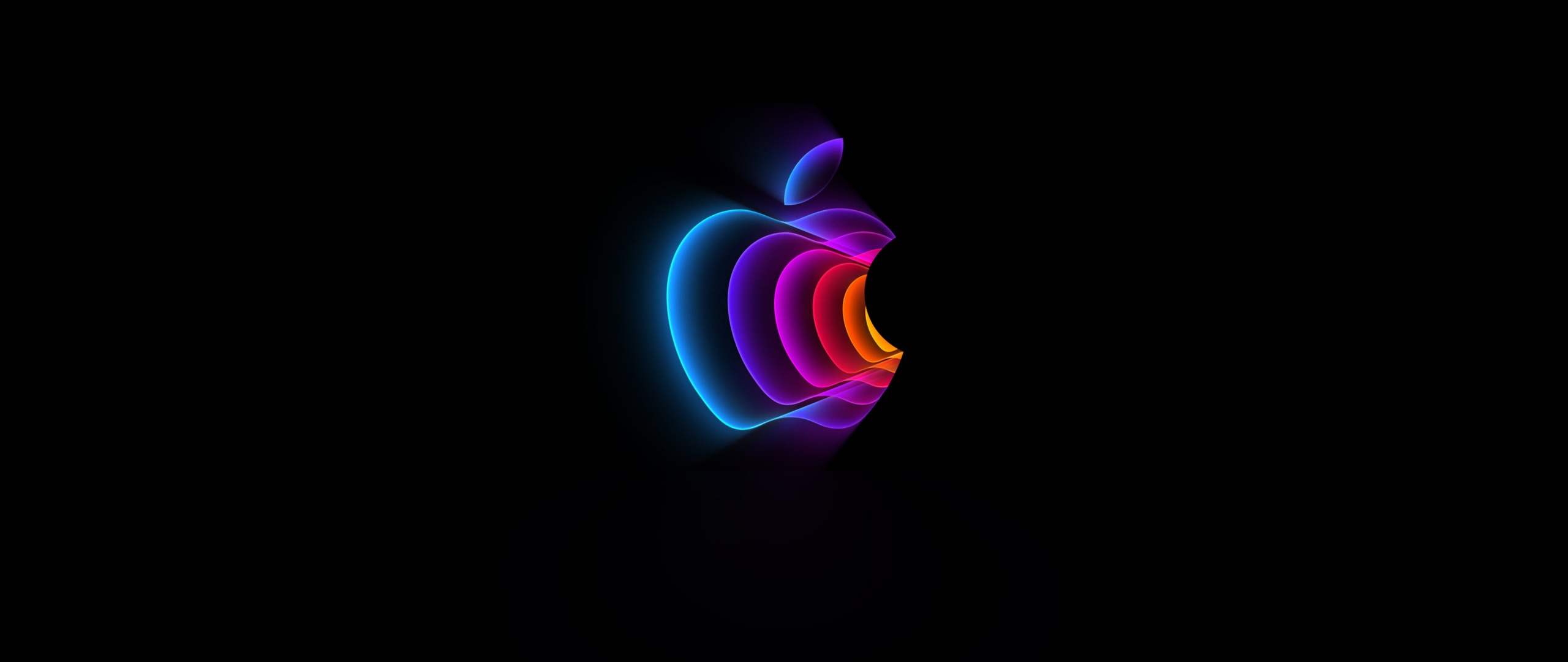 Apple Event 2022 Wallpaper 4K, Colorful, Apple logo, Black background, AMOLED, Technology