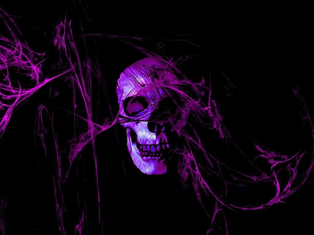 Purple and Black Skull Wallpaper Free Purple and Black Skull Background