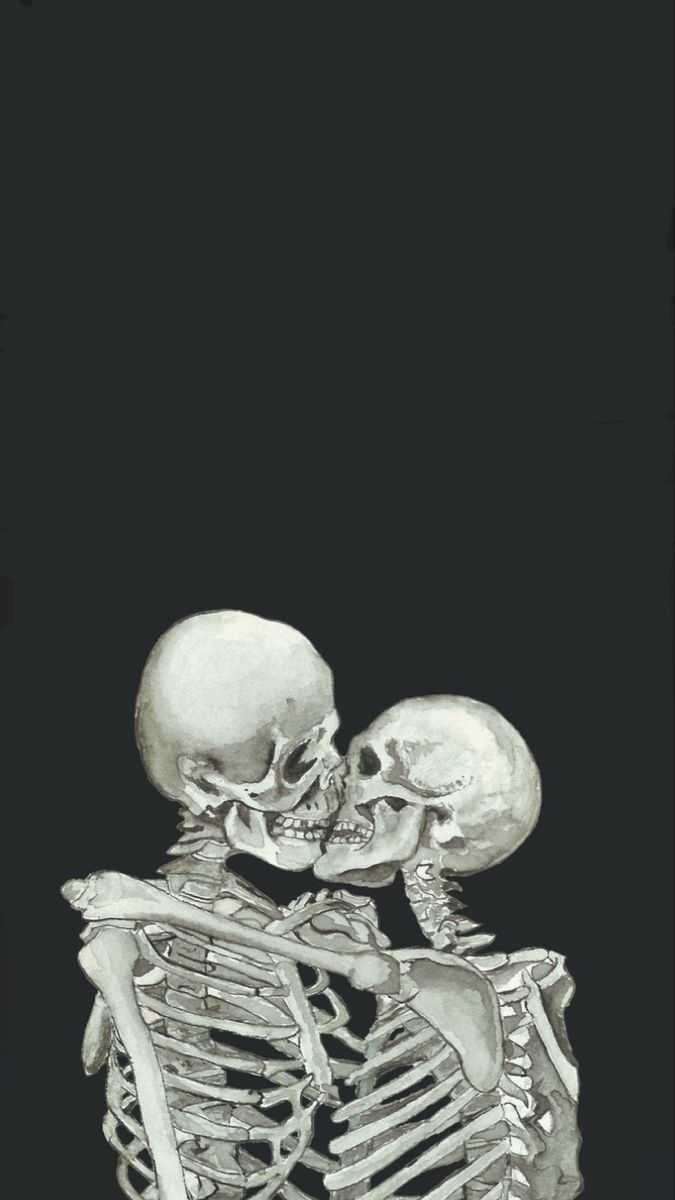 Download Cute Gothic Two Skeleton Bodies Wallpaper  Wallpaperscom