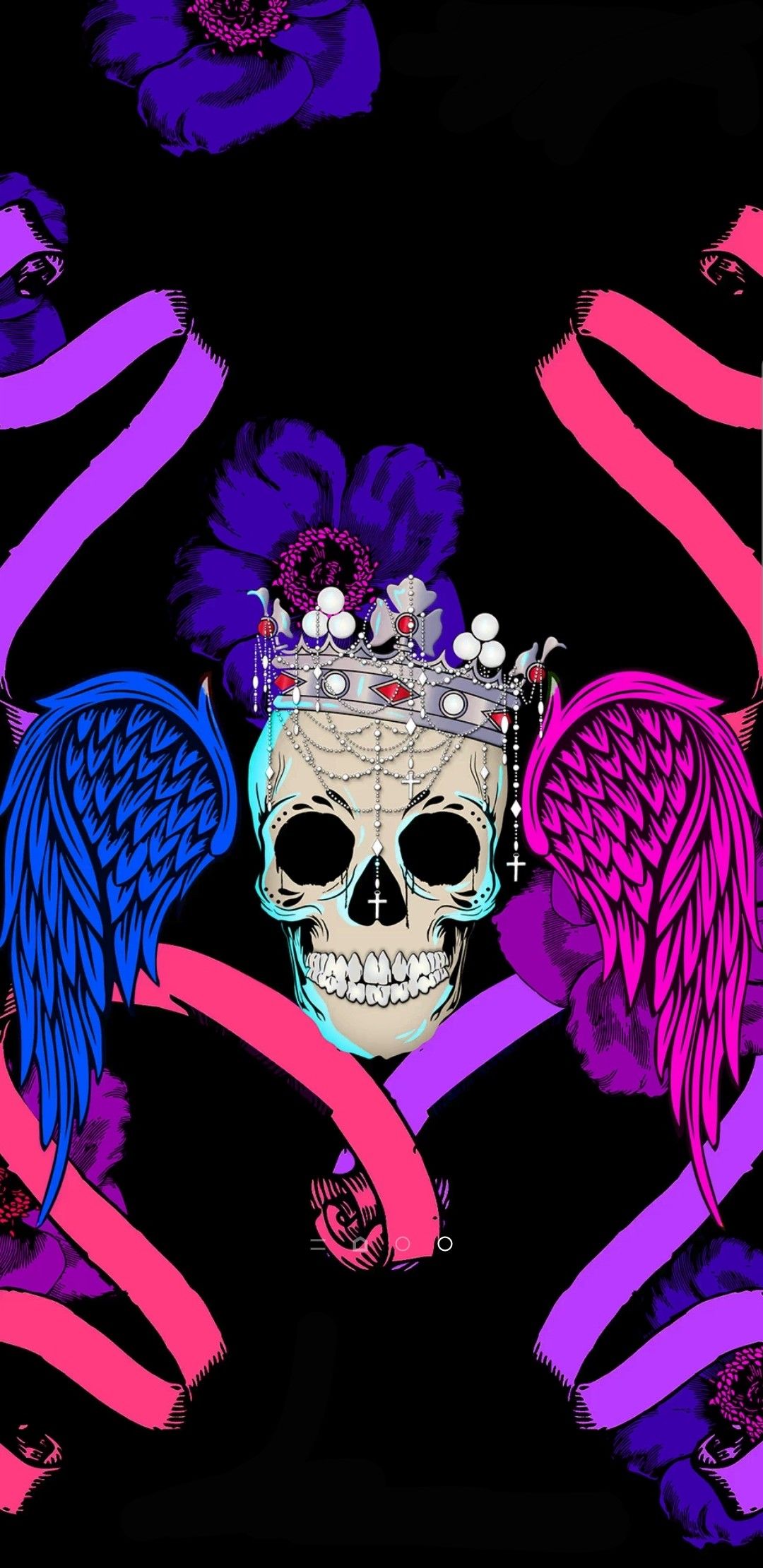 Purple Girly Skull  Skulls  Theme  Skin your device