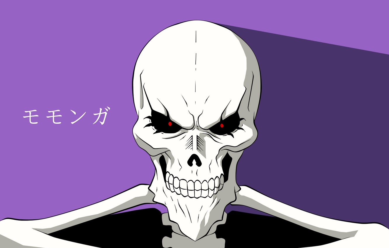 Wallpaper skull, skeleton, Overlord, Lord image for desktop, section сёнэн