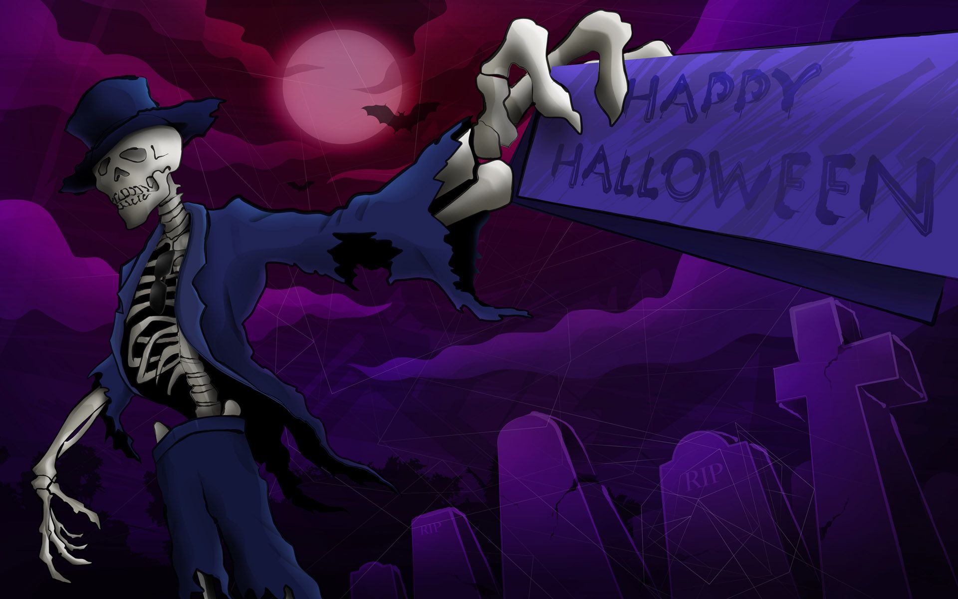 Purple Halloween Background HD for PC