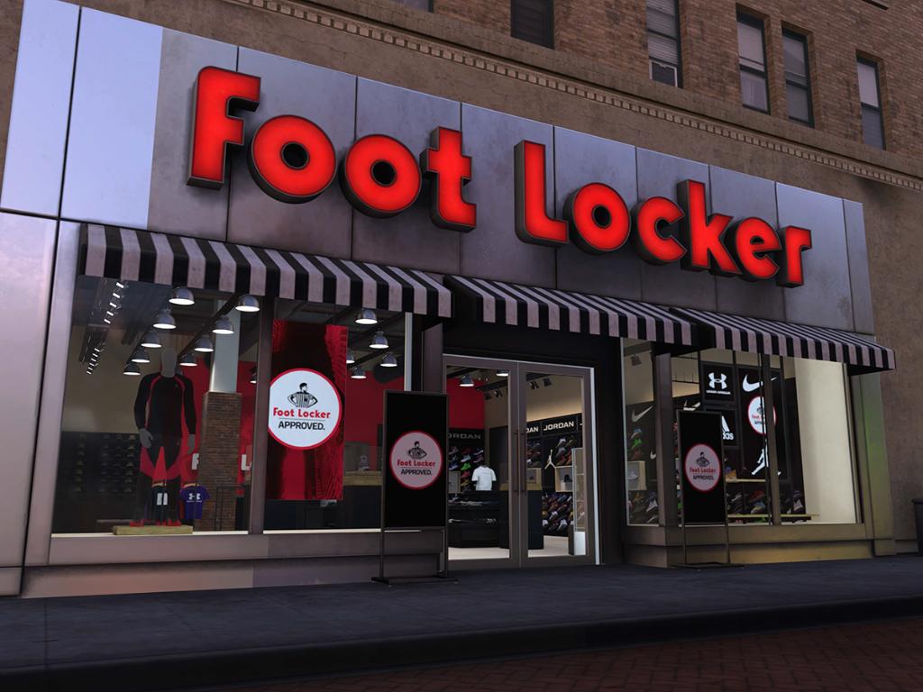 Foot Locker Is A Look At Our New #NBA2K18 In Game Store Front Where You Can Lace Up In The Latest Basketball Kicks. #RunTheNeighborhood