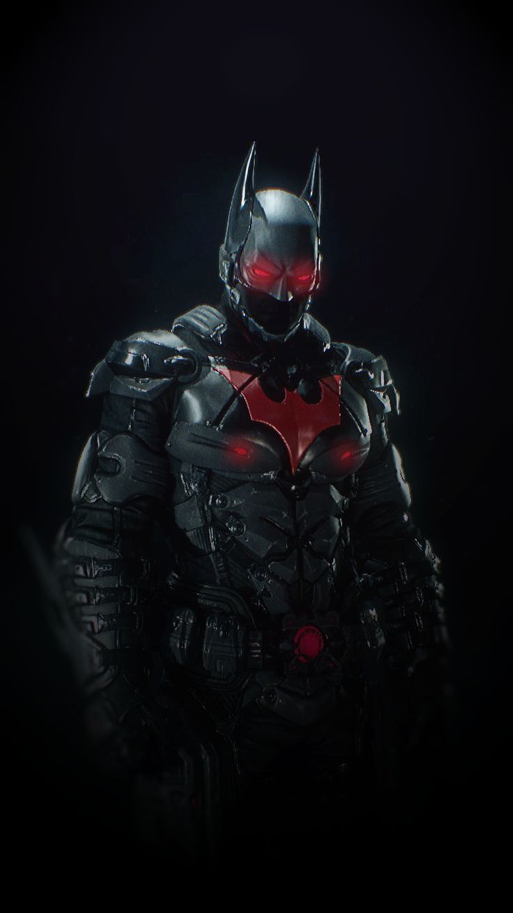 Batman Arkham Knight Suit, Batman Beyond Skin. A wallpaper made by me for smartphones in hig. Batman arkham knight wallpaper, Batman arkham knight, Batman beyond