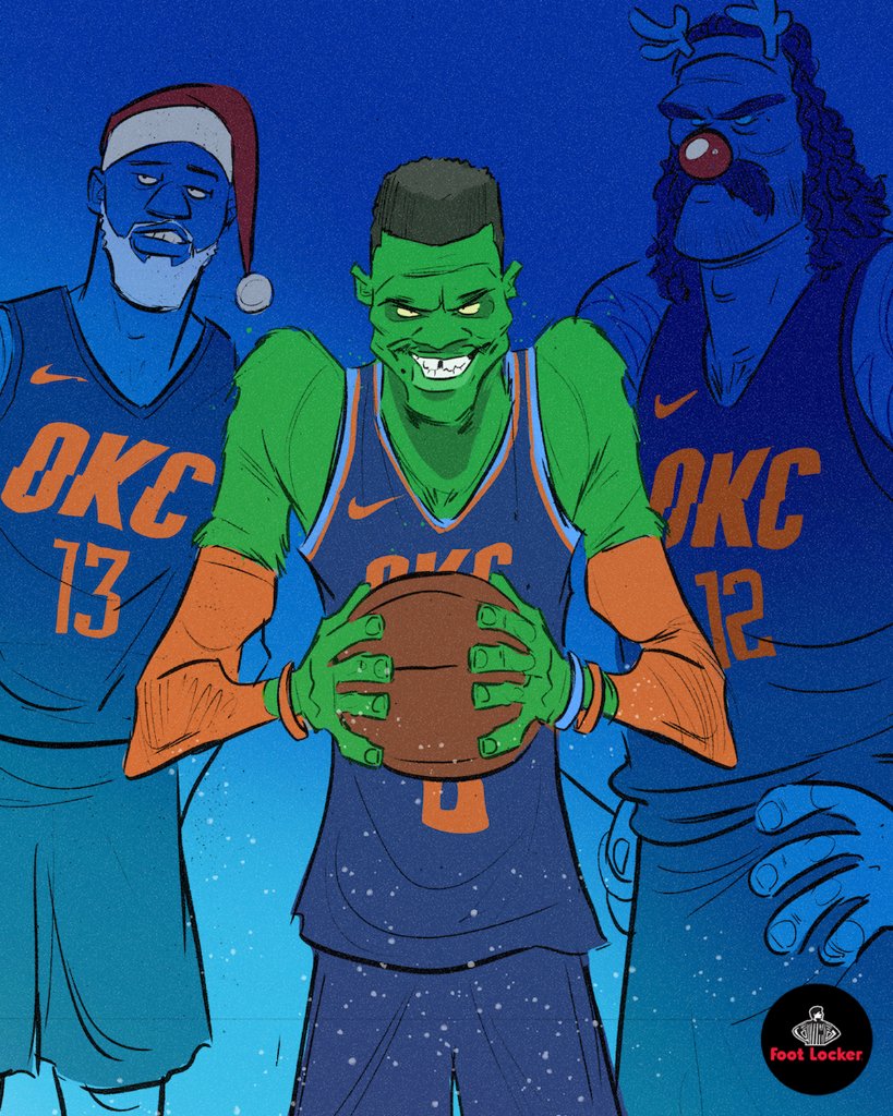 Foot Locker The Westbrook Stole Christmas! the #Thunder come out with a win today versus the #Rockets? #LockedIn