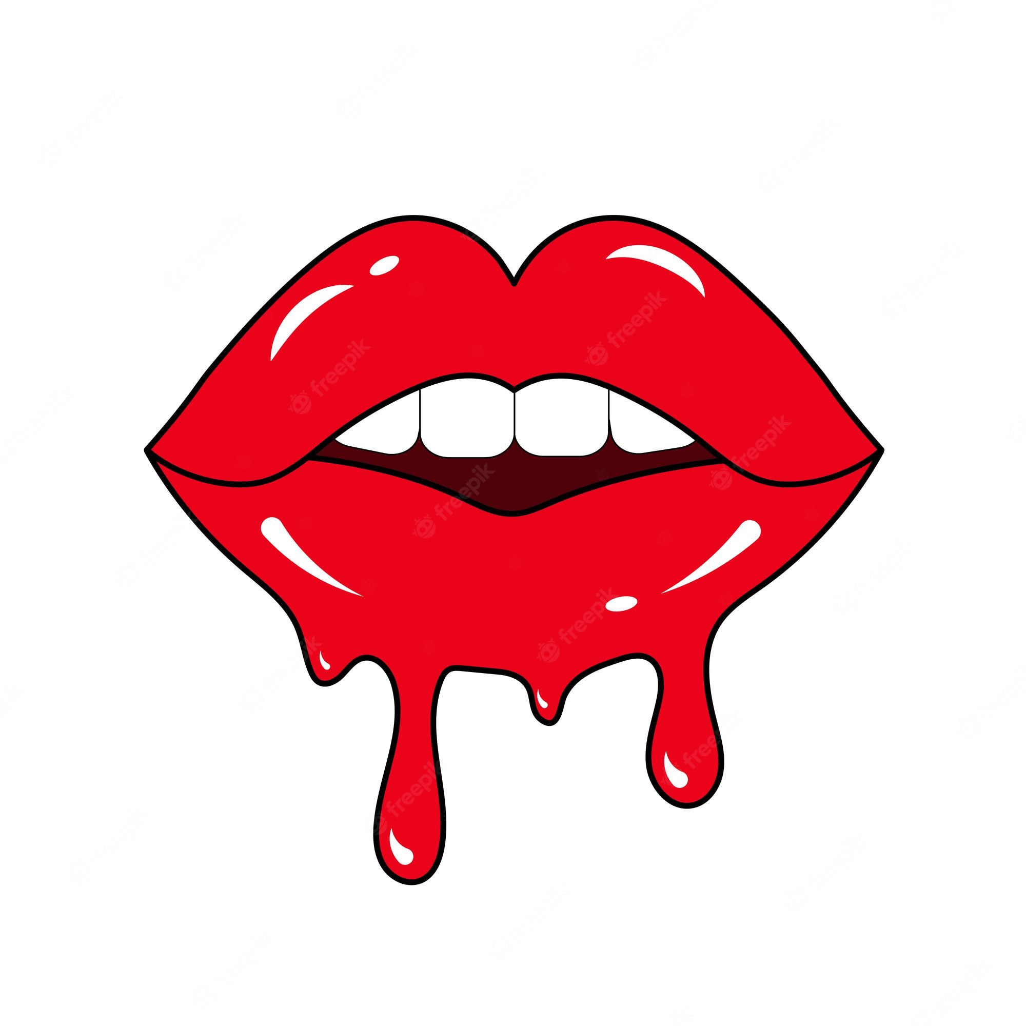 Dripping lips Vectors & Illustrations for Free Download