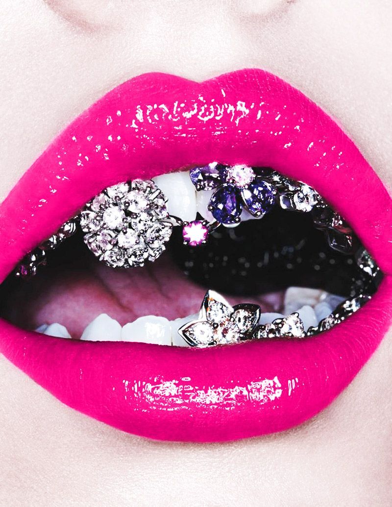 Makeup Diamond Lips Wallpaper