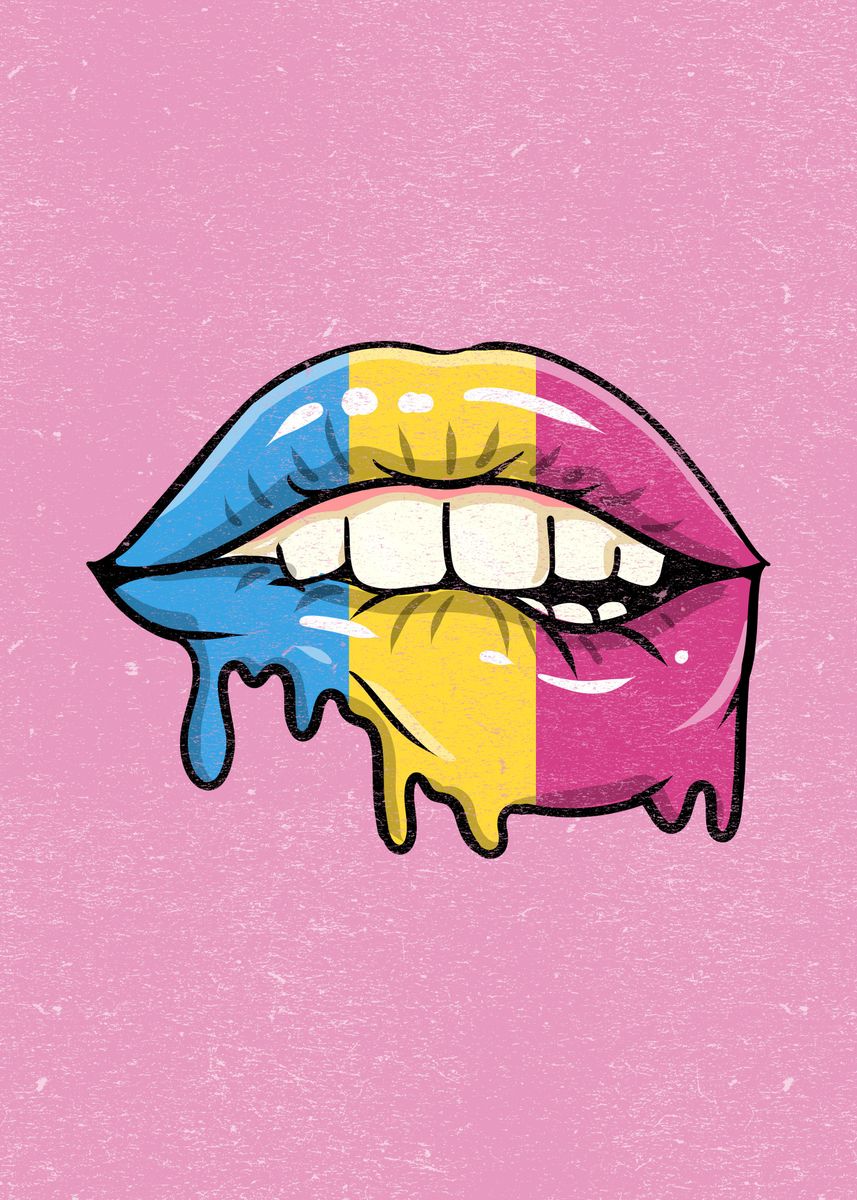 Pansexual Dripping Lips' Poster