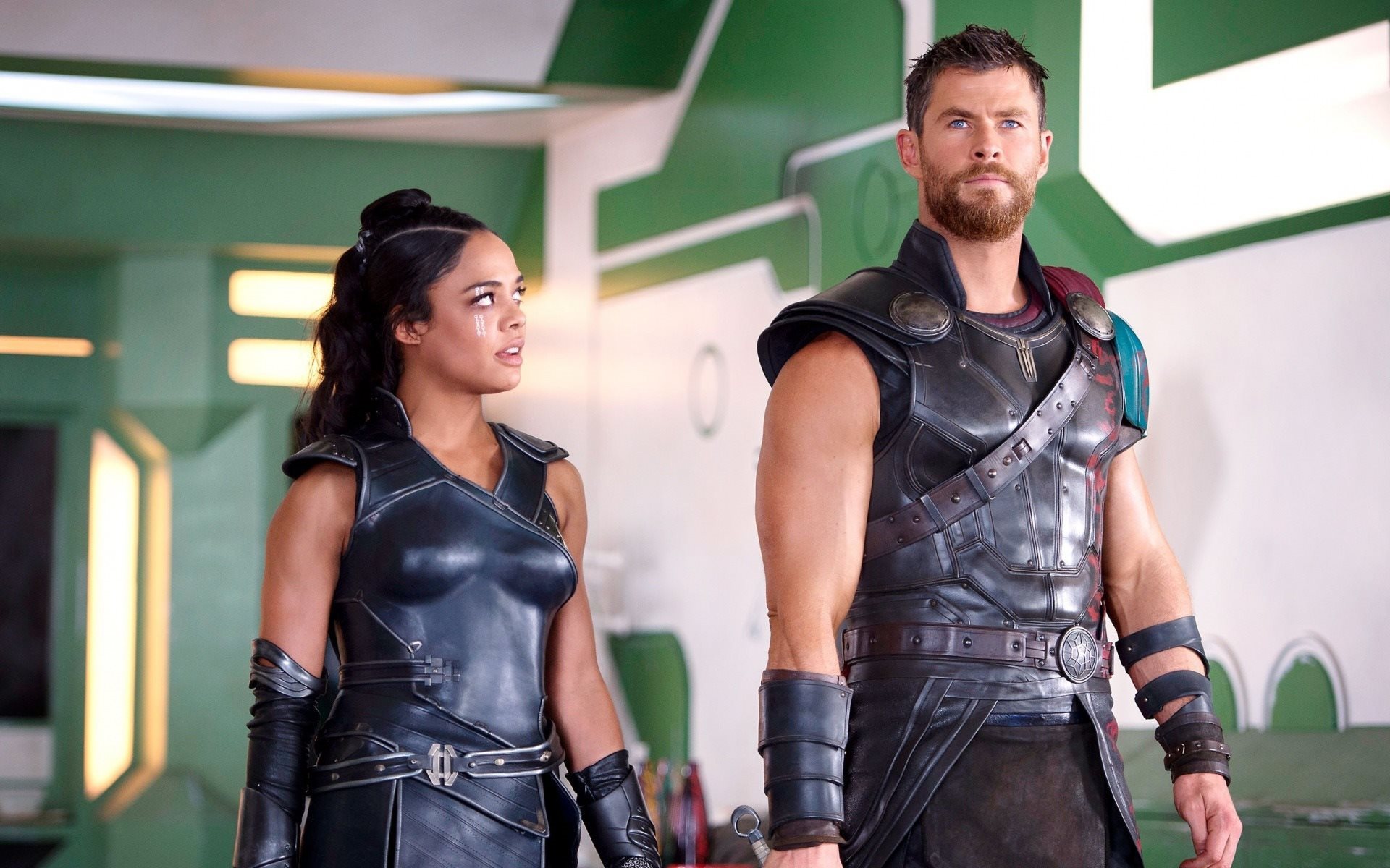 Download wallpaper Thor 3, 2017, Thor Ragnarok, Chris Hemsworth, Tessa Thompson, Valkyrie, Marvel for desktop with resolution 1920x1200. High Quality HD picture wallpaper