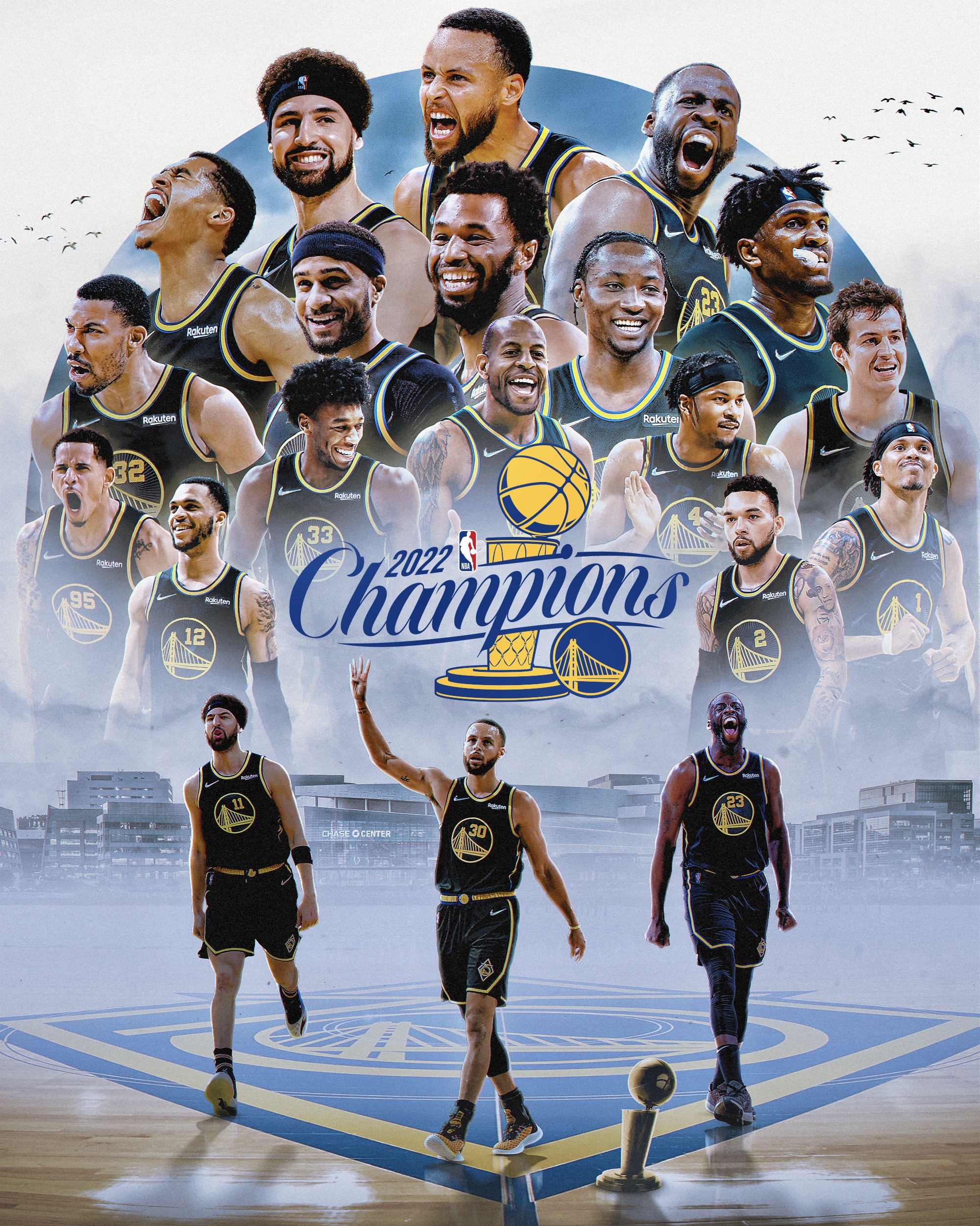 Golden State Warriors CHAMPS. WORLD CHAMPS. #DubNation, STAND UP!