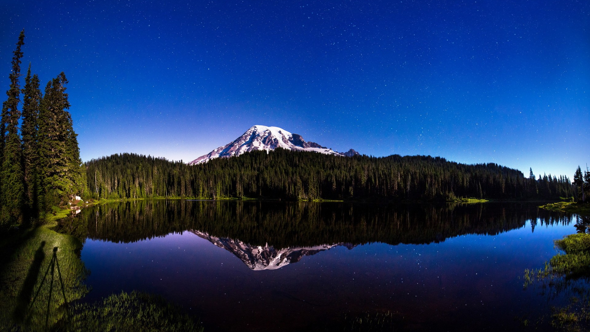 Free download lake mountain summer nature landscape reflection trees forest stars [1920x1200] for your Desktop, Mobile & Tablet. Explore Summer Lake Wallpaper. Summer Country Scenes Wallpaper, Google Summer Wallpaper