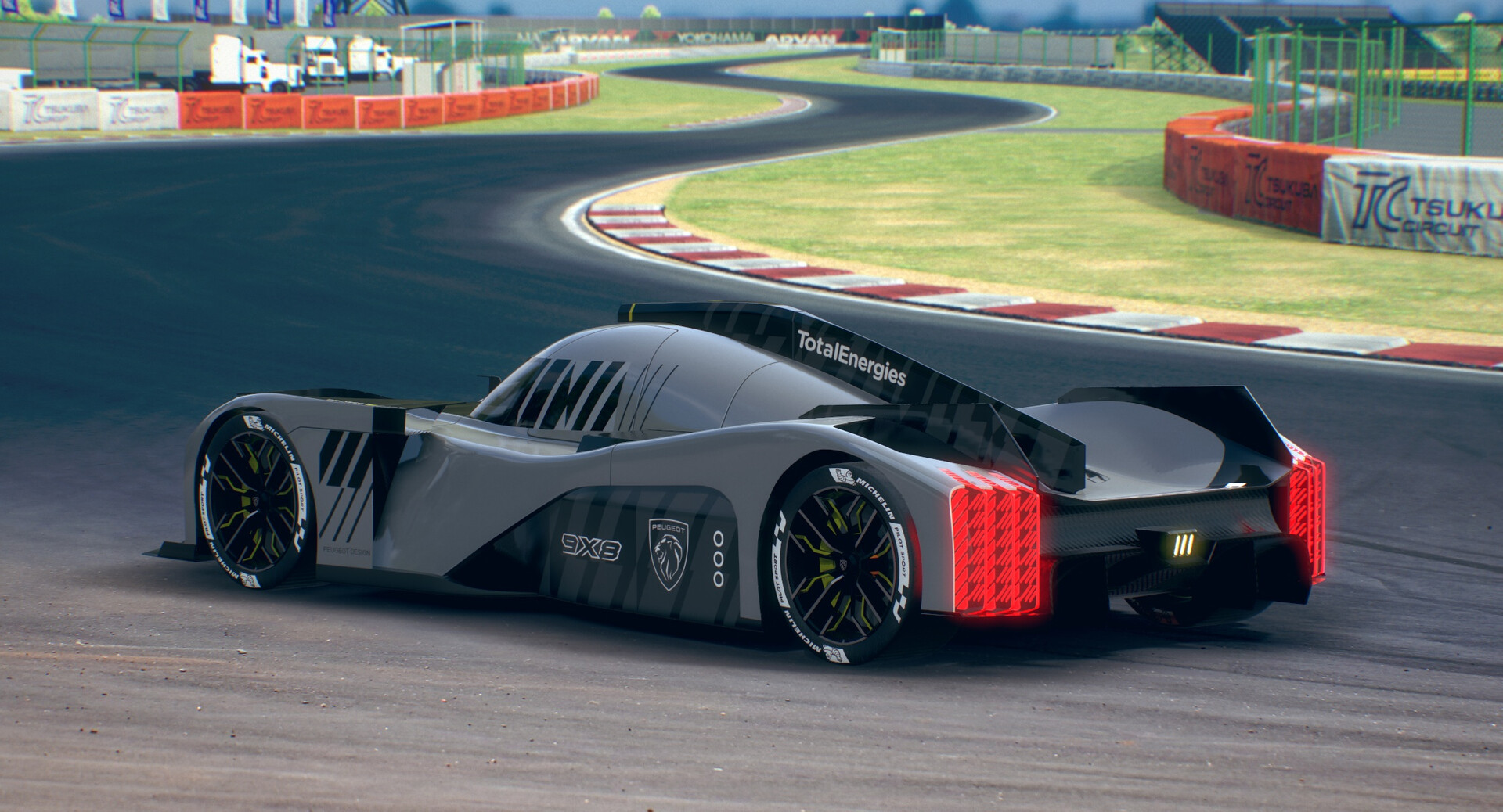 Peugeot 9X8 Hypercar WEC LMH Season 2022 Low Poly PBR 3D Model