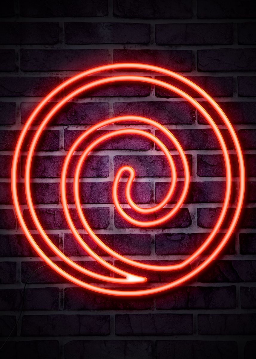 uzumaki clan symbol neon' Poster