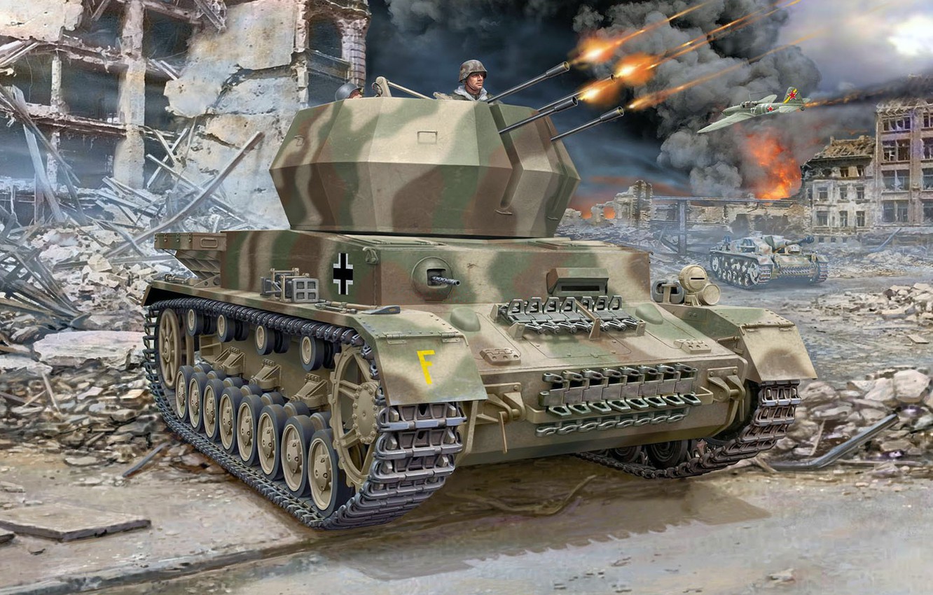 Wallpaper APU, Flakpanzer IV, German Anti Aircraft Self Propelled Gun, Whirlwind Image For Desktop, Section оружие