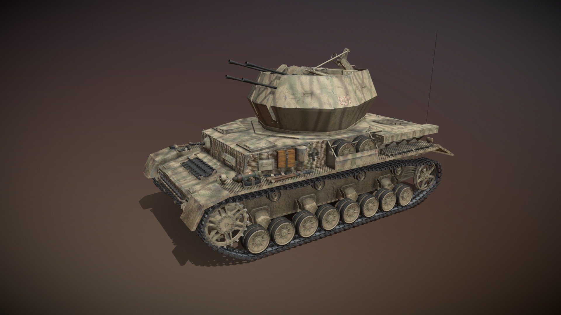 Flakpanzer IV Royalty Free 3D model by Panaristi [6279e40]
