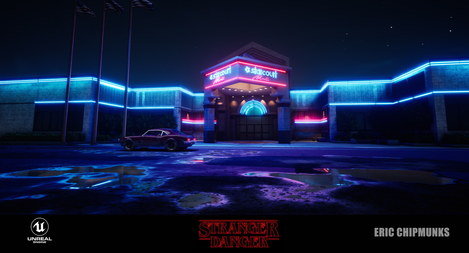 Chipmunks Smile Stranger Things Starcourt Mall From UE4
