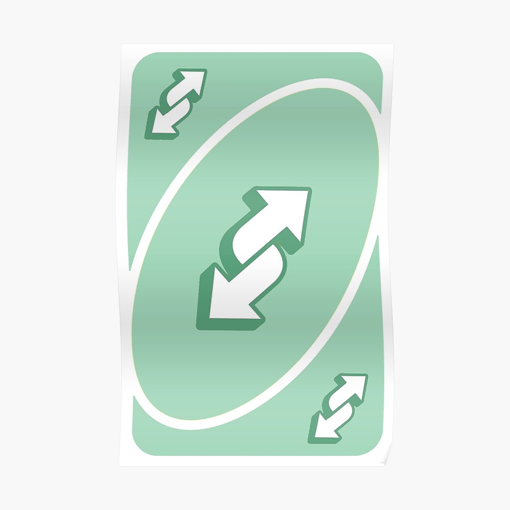 Green Uno Reverse Card Mounted Print