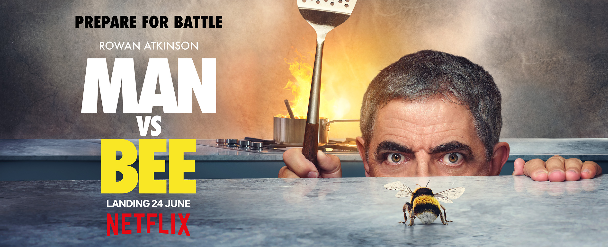 Netflix's Man Vs Bee: Rowan Atkinson wages war in first look at comedy