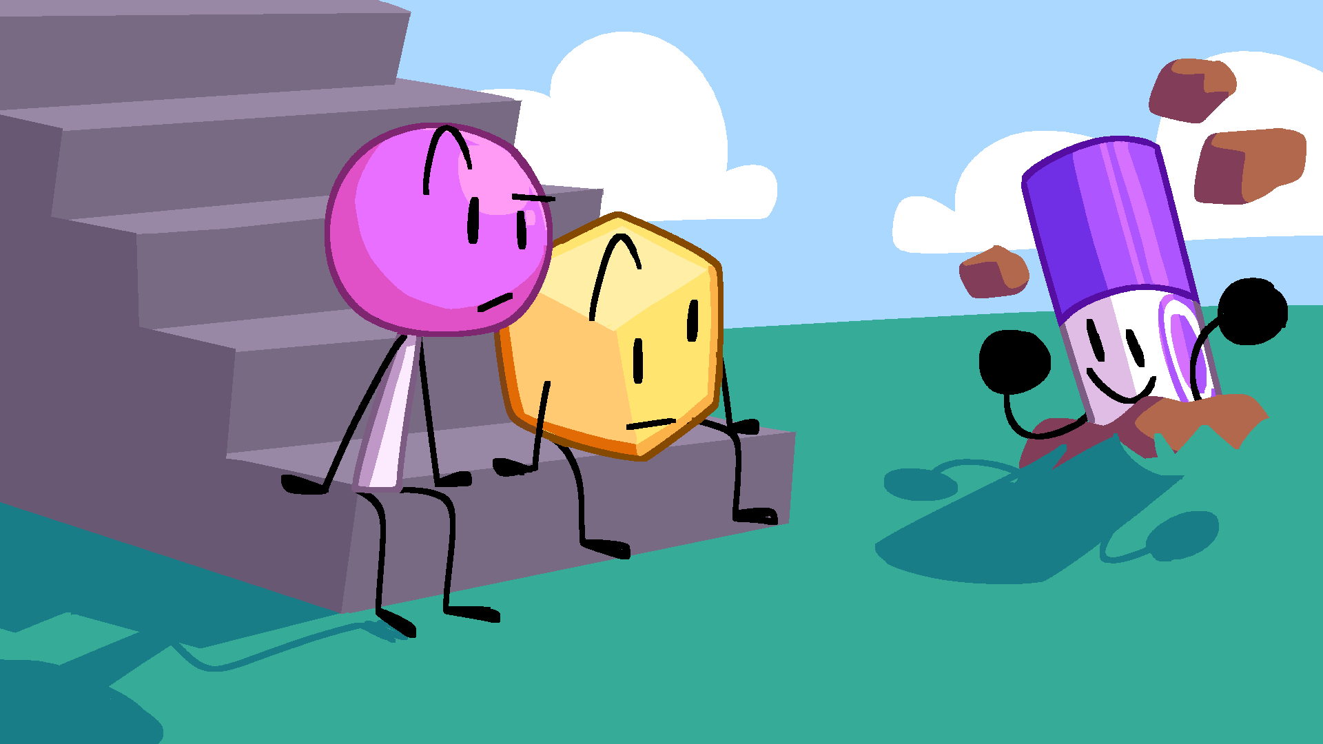 Drawing 3 BFB TPOT Characters Everyday Until I Run Out ( Day 17: Lollipop, Loser, Marker )
