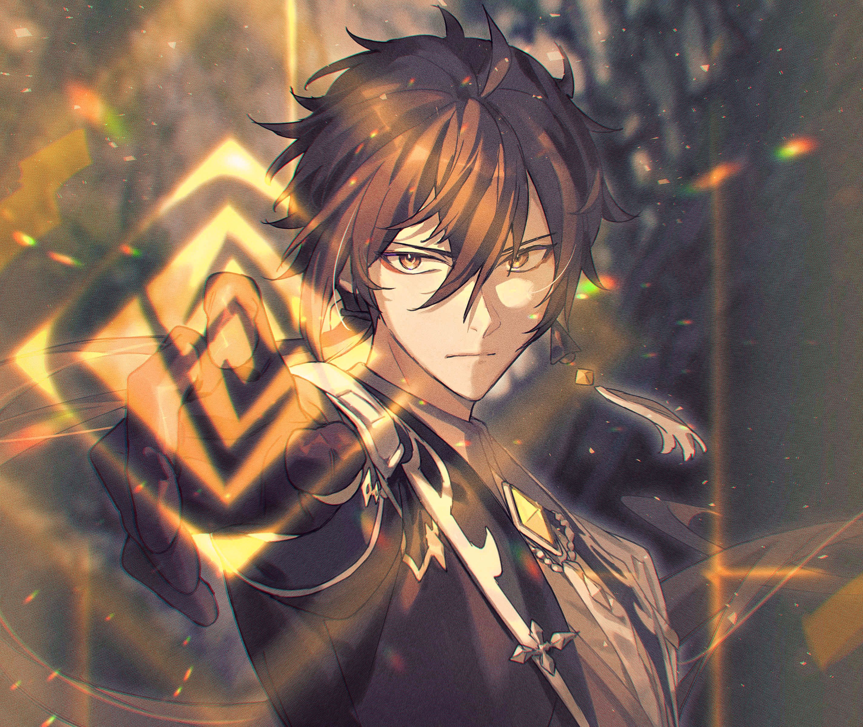 zhongli (genshin impact) drawn