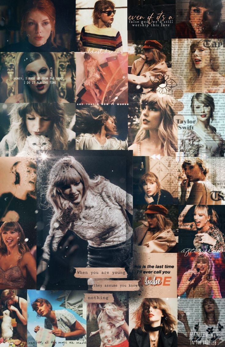 Taylor Swift collage wallpaper. Taylor swift, Swift, Taylor