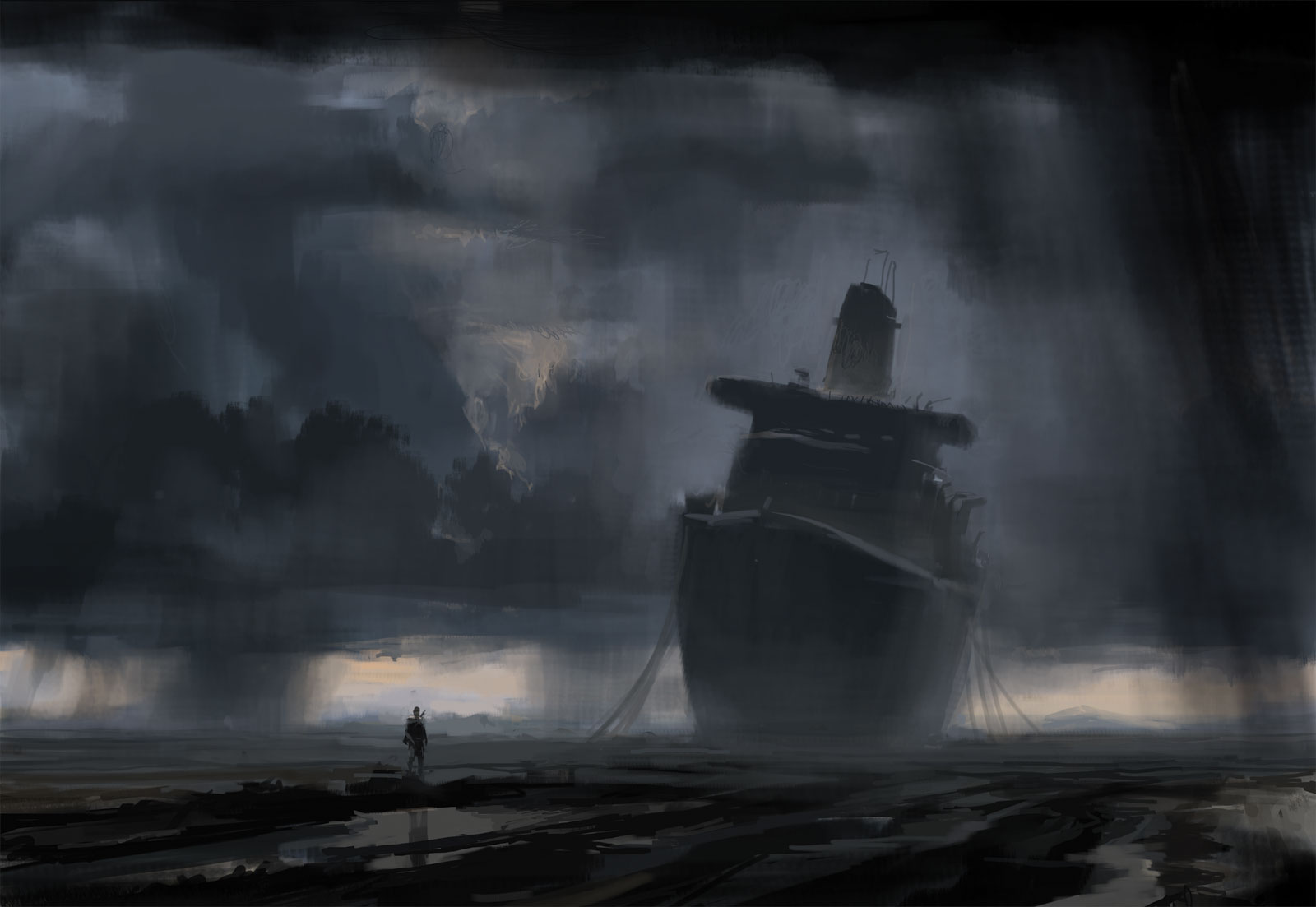 Free download abandoned ship stormy weather human HD Wallpaper of Art Fantasy [1600x1103] for your Desktop, Mobile & Tablet. Explore Stormy Weather Wallpaper. Stormy Wallpaper, Stormy Skies Wallpaper, Stormy Beach Wallpaper