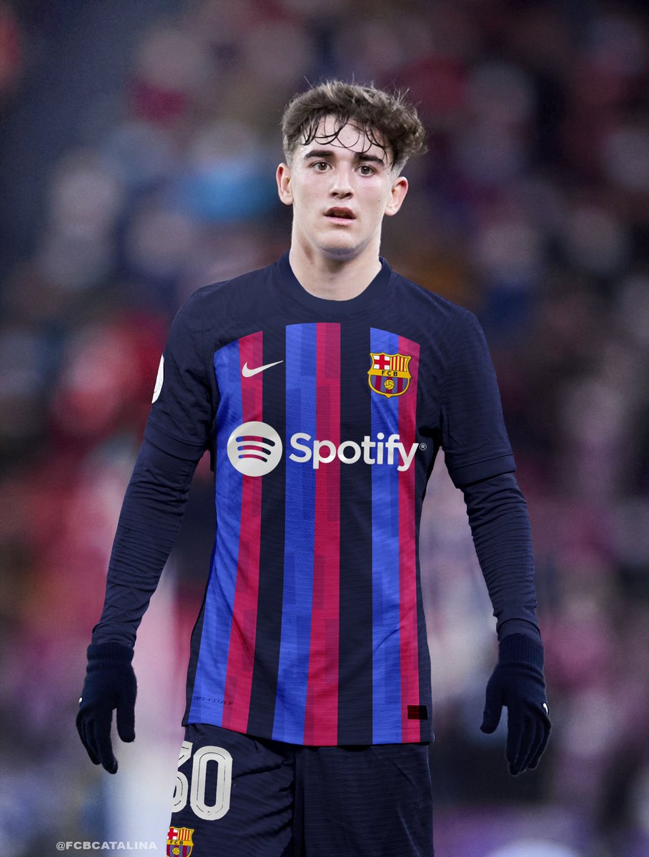 Barça Universal: Gavi With The Rumored 2022 23 Barcelona's Kit, With Spotify As The Main Sponsor