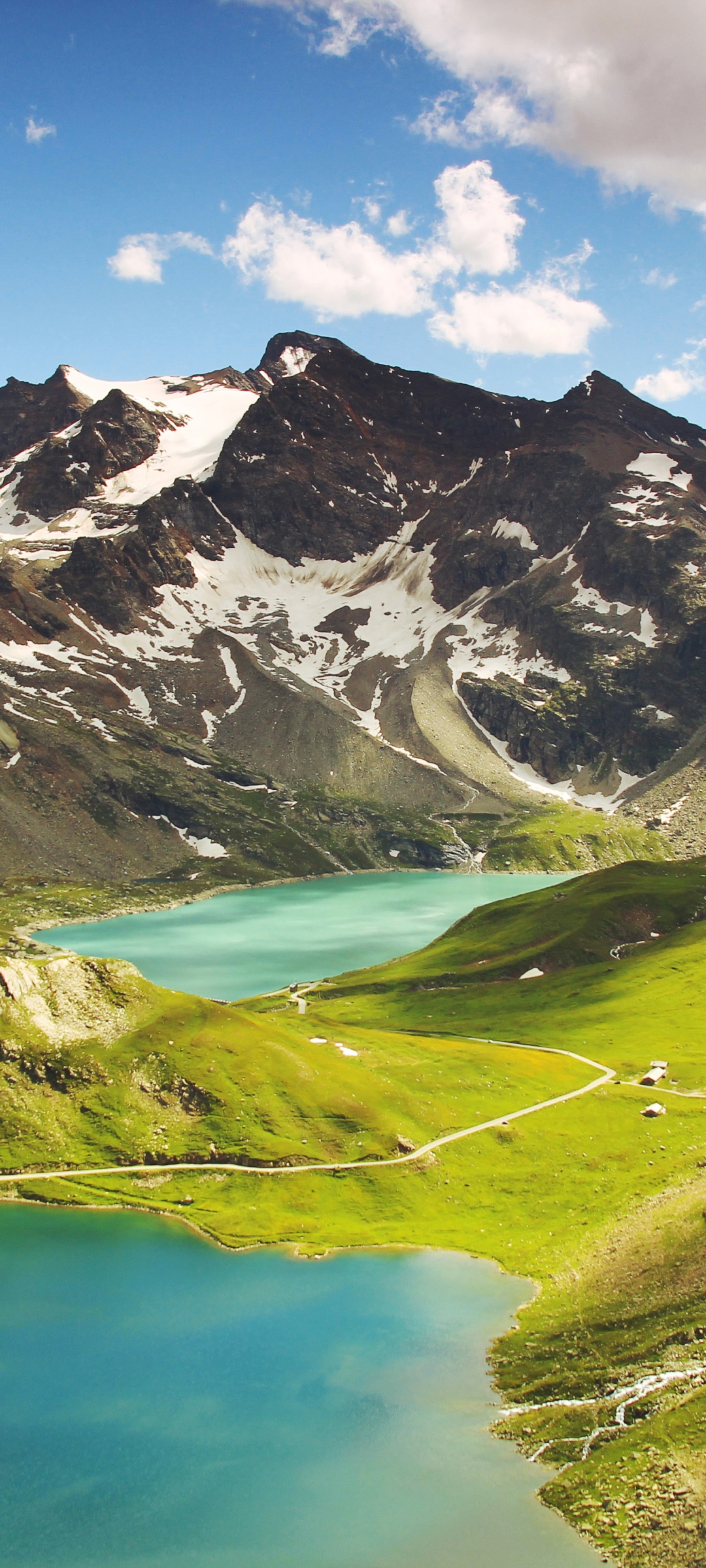 Ceresole Reale Wallpaper 4K, Summer, Mountains, Lake, Sunny day, Landscape, Nature