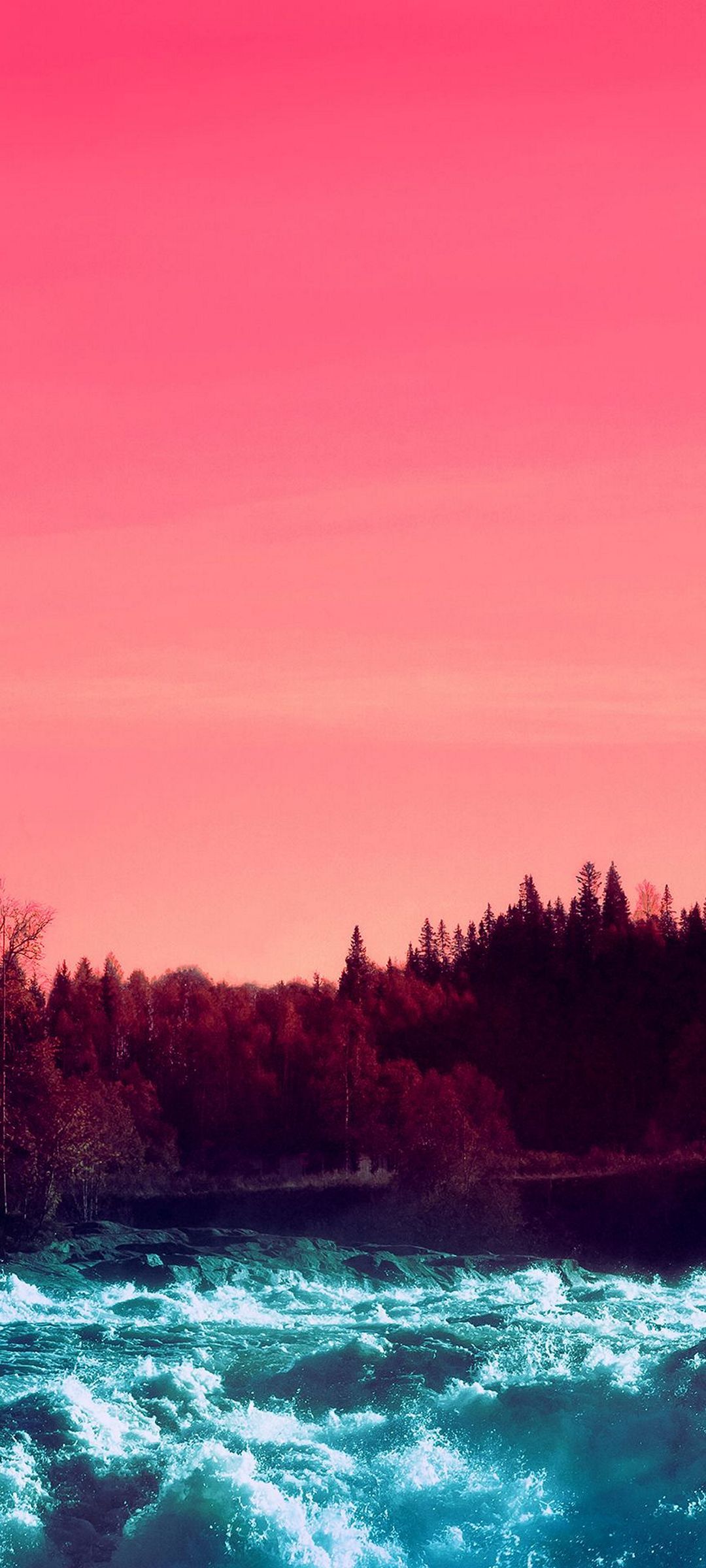 Pink Sky Nature Water - [1080x2400]. Nature water, Sky aesthetic, Nature wallpaper
