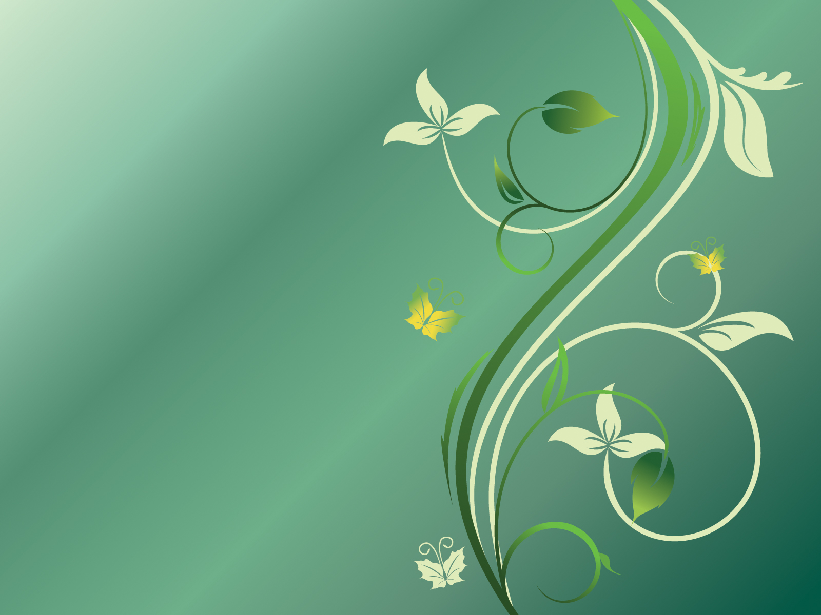 Green, Leaves, Lines Powerpoint , Green, Lime, Orange, White PPT Background and