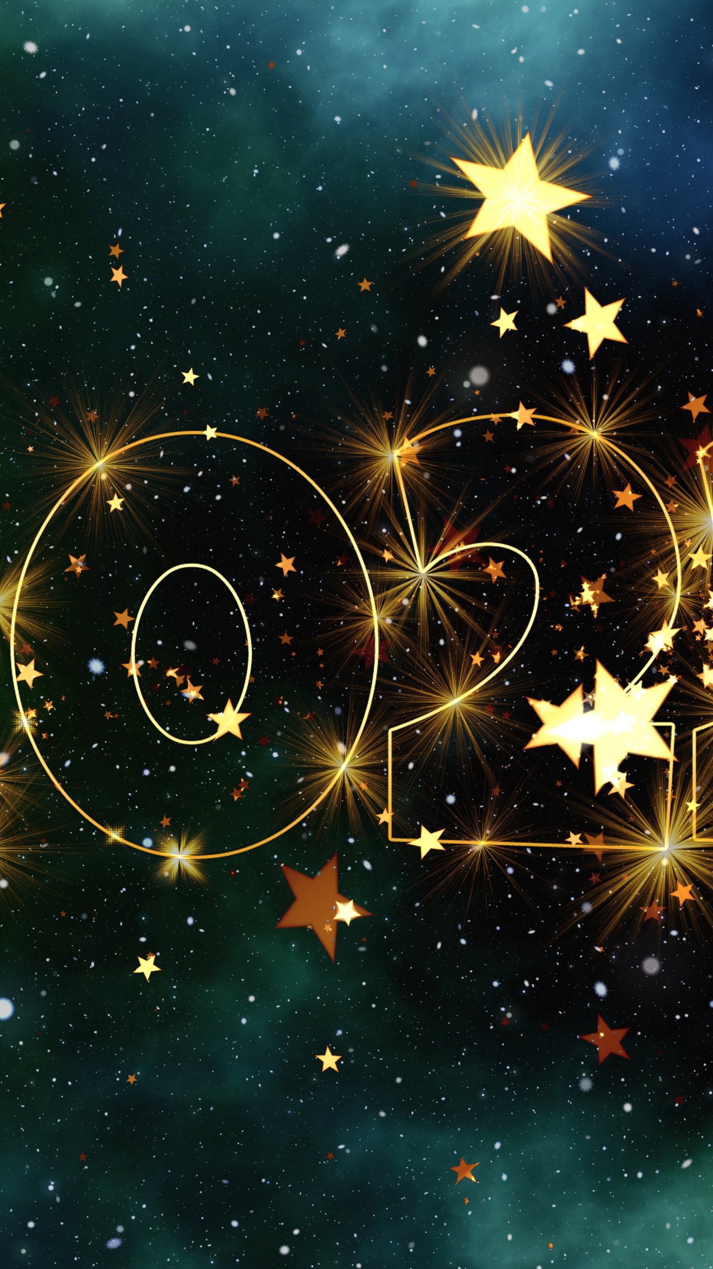 2022 New Year Wallpaper 4K, Glowing Stars, Happy New Year, Galaxy, Celebrations New Year