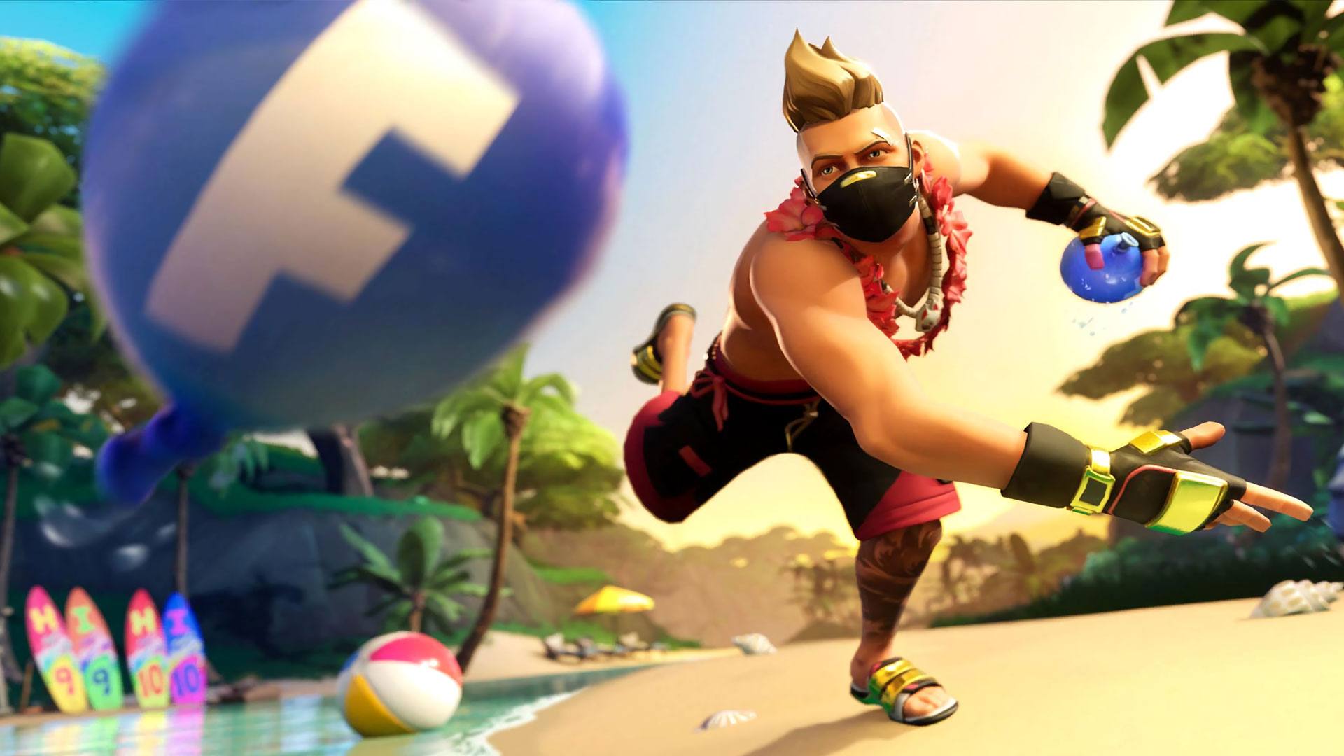 fortnite, battle royale, game, unpeely, summer, 4k, pc, HD Wallpaper