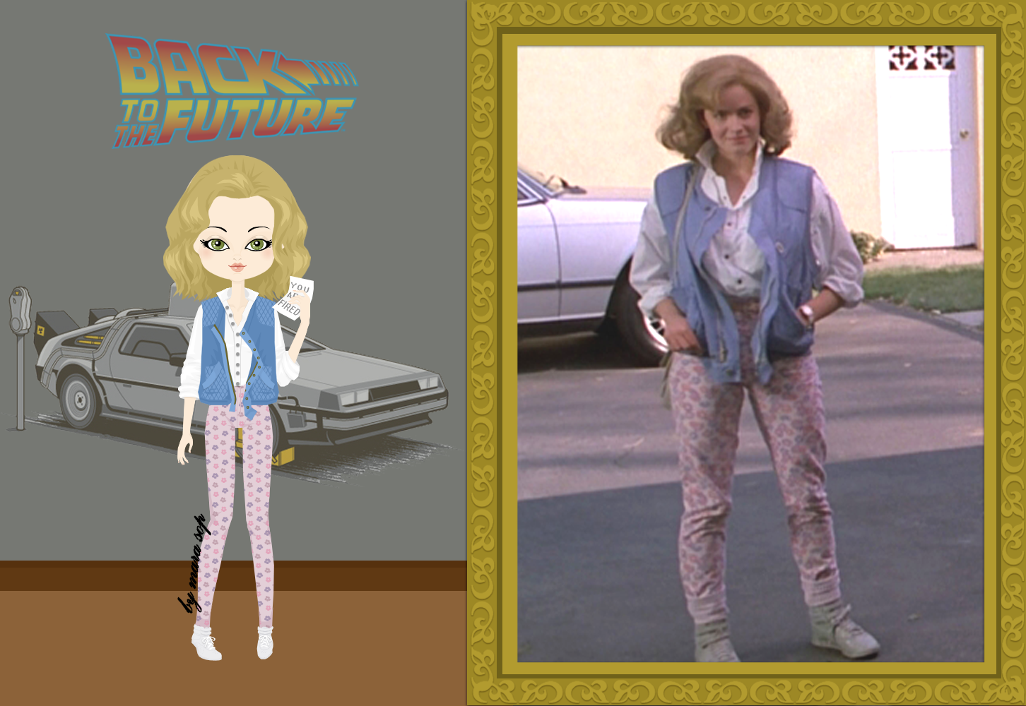 Jennifer Parker, Marty McFly's girlfriend from Back to the Future trylogy. She wears this oufit on the 3 movies, since her p. Trendy halloween, Marty mcfly, Mcfly
