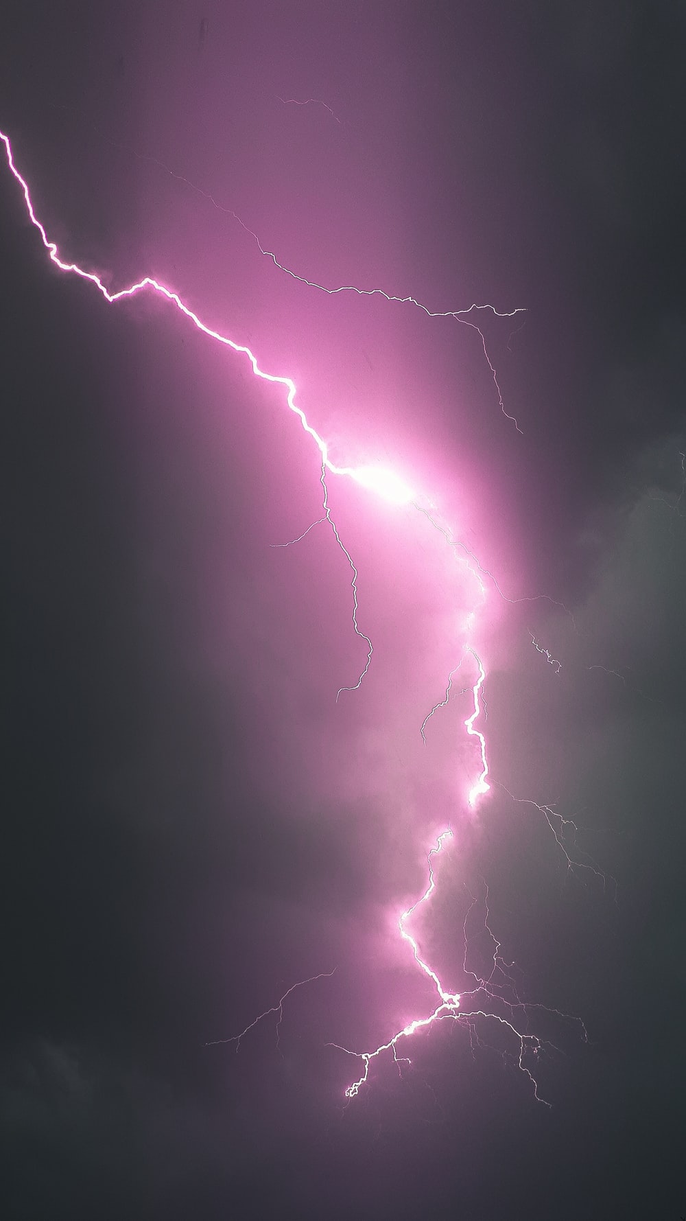 Purple Lightning Picture. Download Free Image