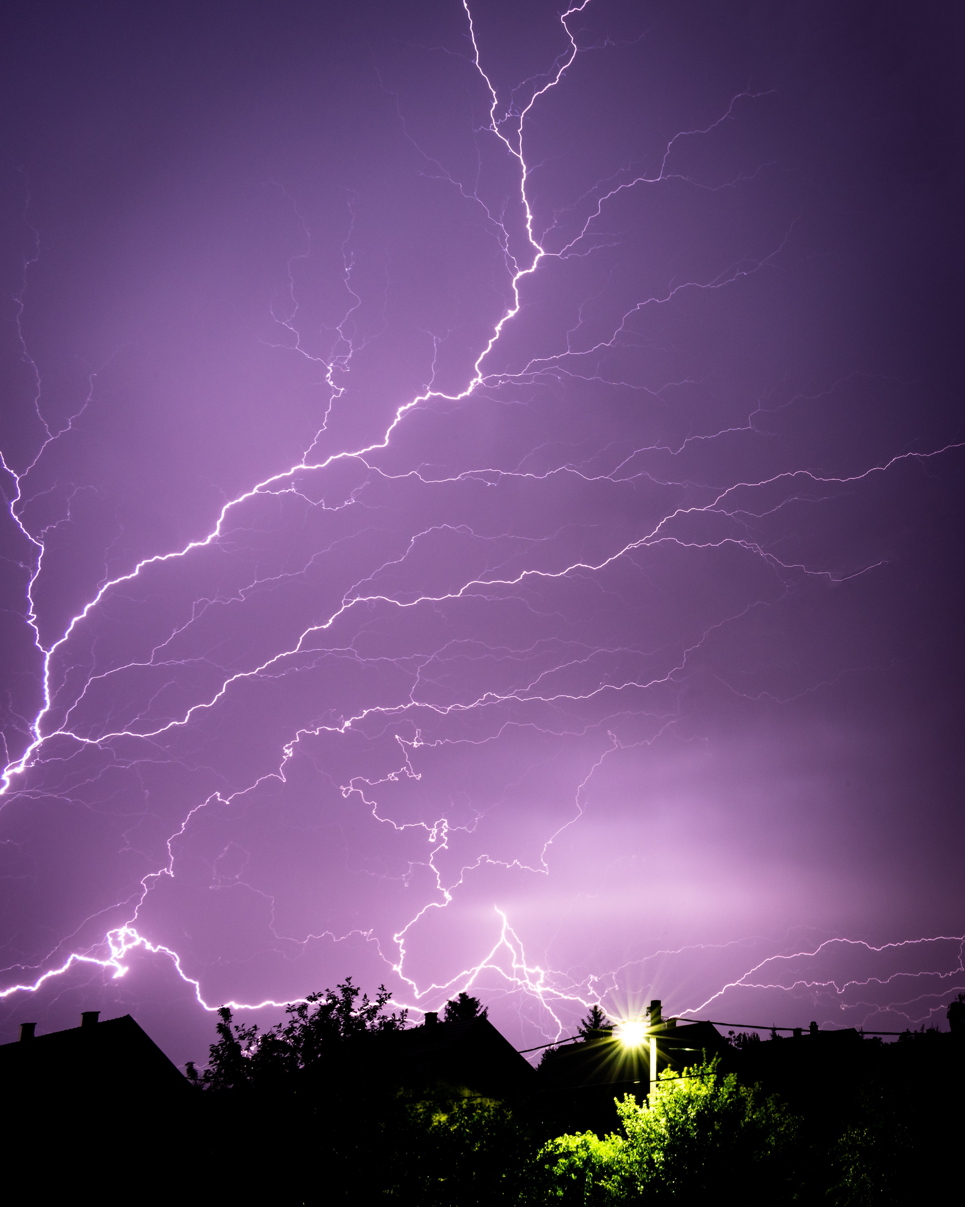 Lightning in Purple Sky during Night Time · Free