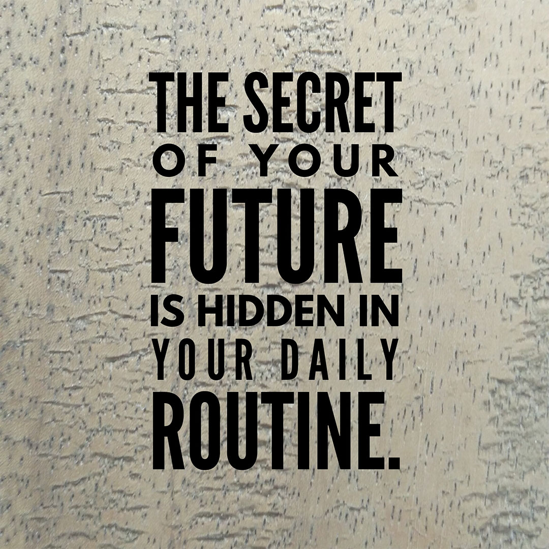 The Secret Of Your Future Is Hidden In Your Daily Routine