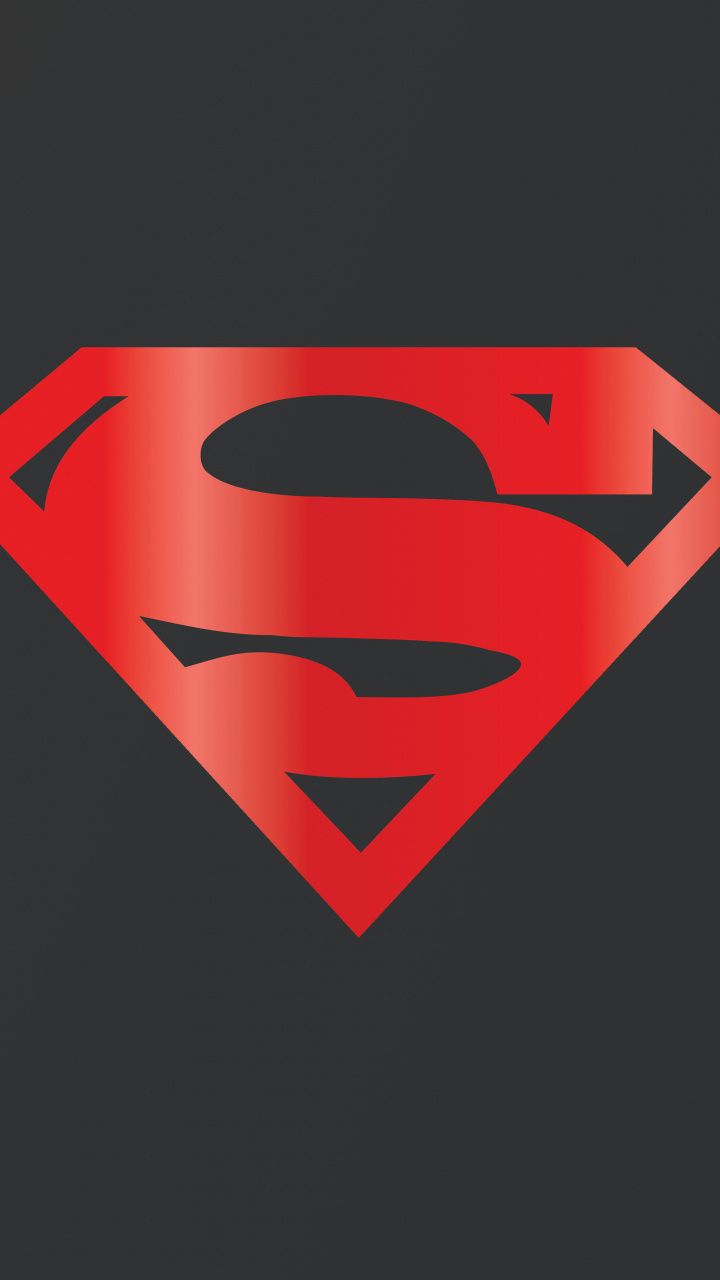 Superman, logo, minimal, dc superhero, 720x1280 wallpaper. Superman picture, Black superman, Superman