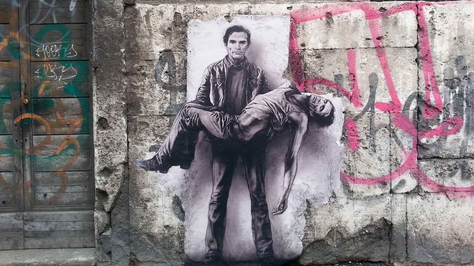 Pasolini murals in Rome in Rome