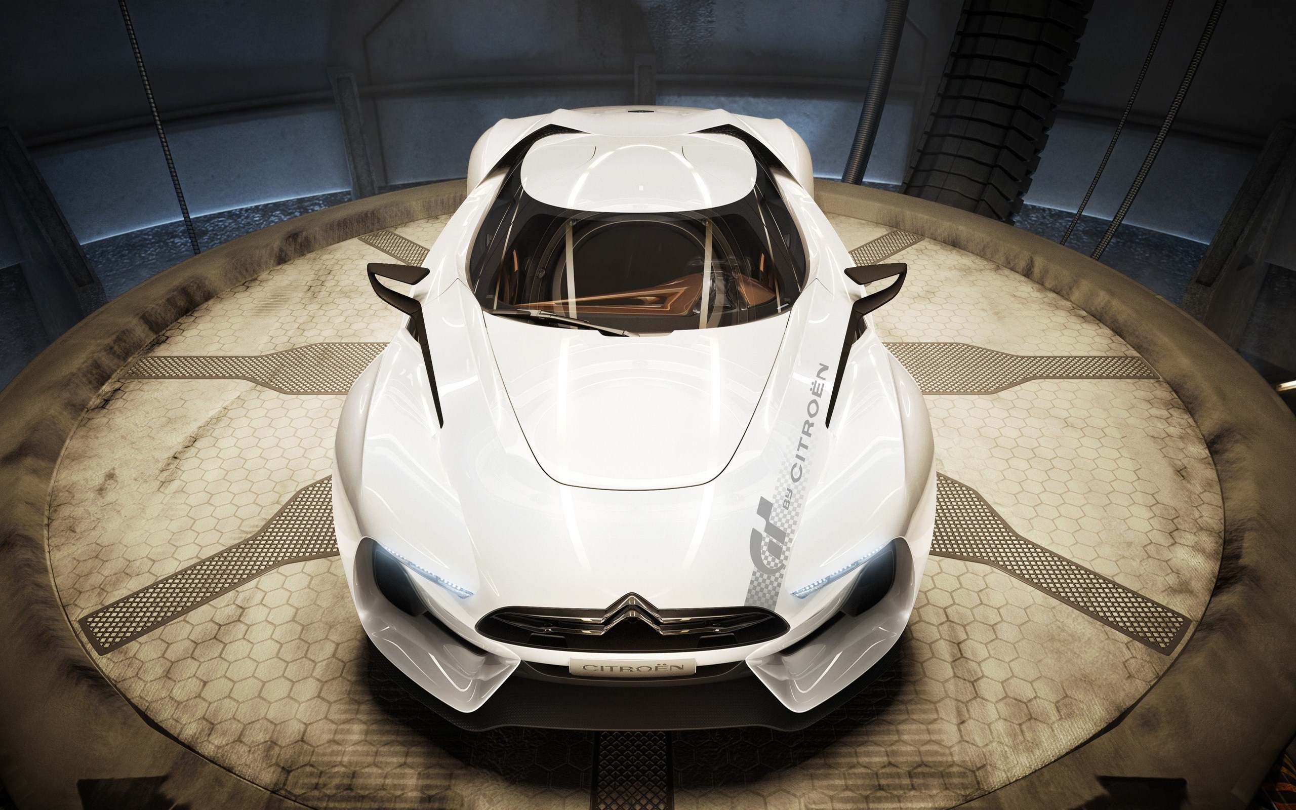 Wallpaper Citroen GT concept white supercar front view 2560x1600 HD Picture, Image