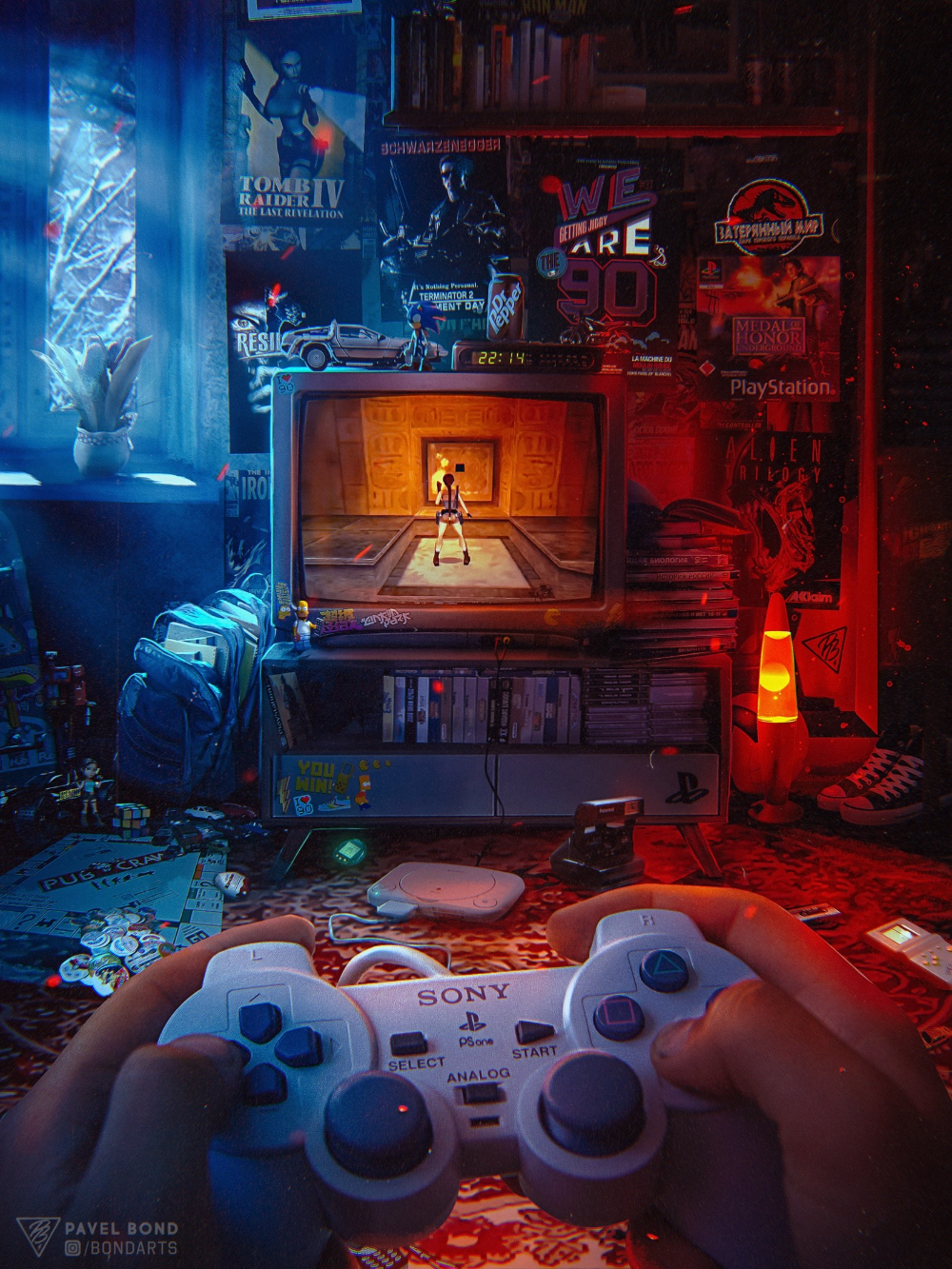 SONYPLASTATION ONE, PAVEL BOND. Retro gaming art, Retro games wallpaper, Gaming wallpaper