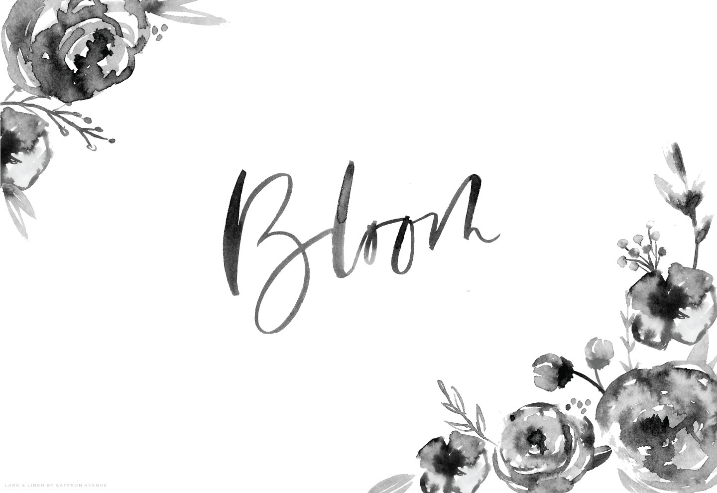 A Watercolor Floral Desktop Wallpaper