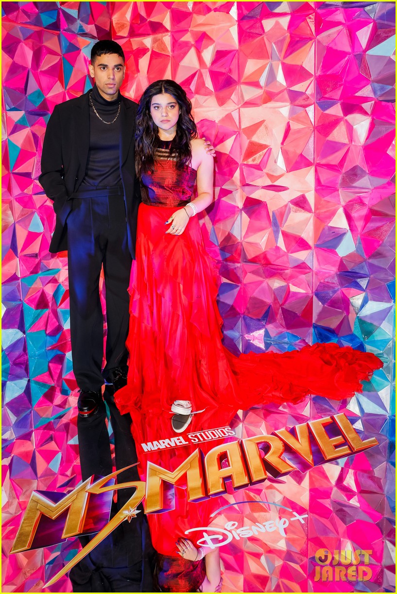 Iman Vellani Joins Co Star Rish Shah At 'Ms Marvel' Premiere In London: Photo 4765870. Asfandyar Khan, Iman Vellani, Ms Marvel, Rish Shah Picture