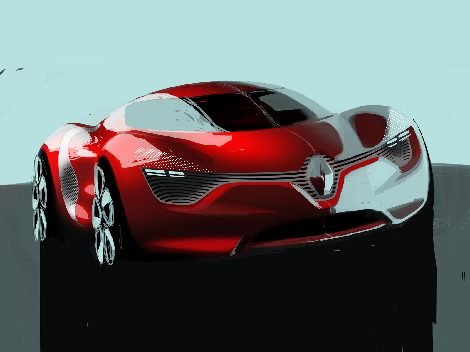 Renault DeZir Concept Design Sketch Body Design