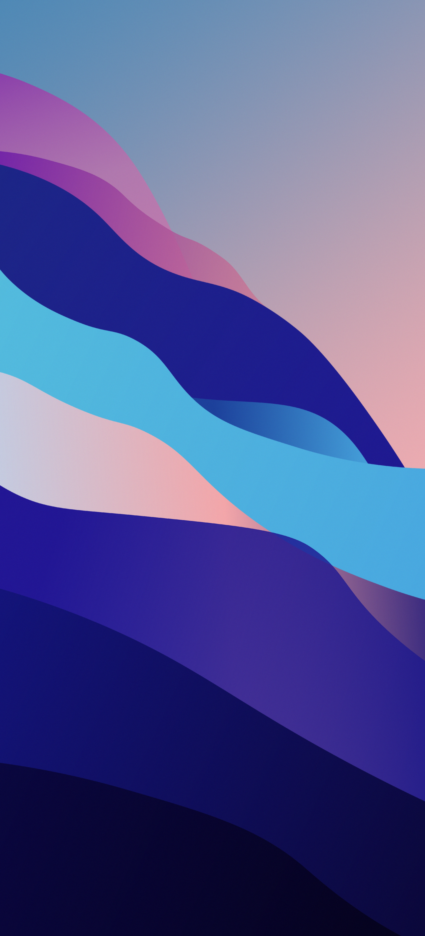 macOS Monterey inspired “Waves” wallpaper for iPhone
