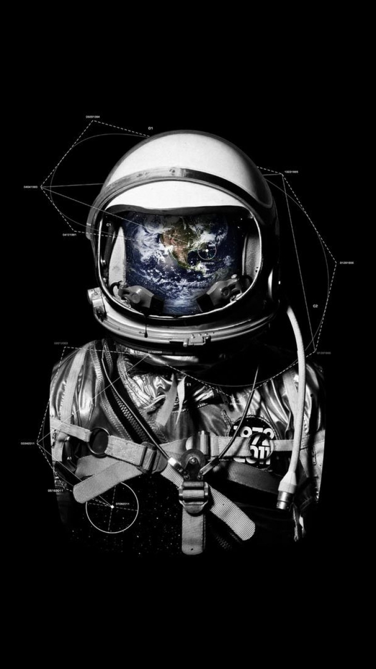 Astronaut Apple IPhone 5 (640x1136) Wallpaper