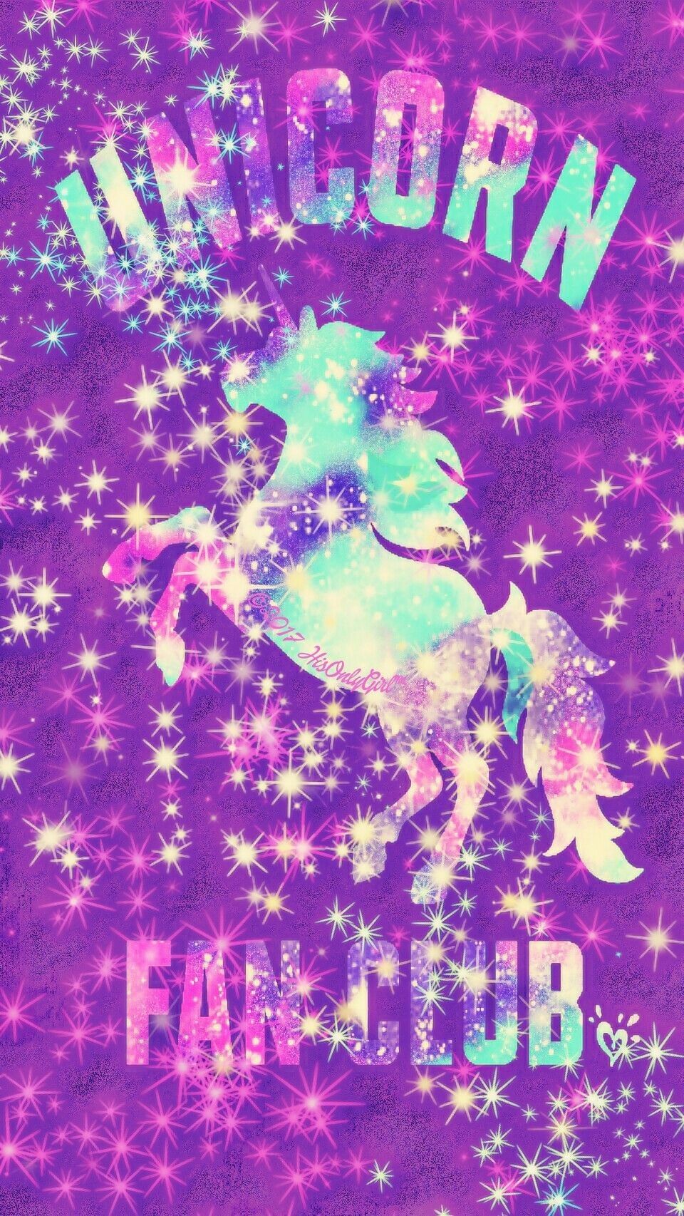 girly glitter unicorn wallpaper