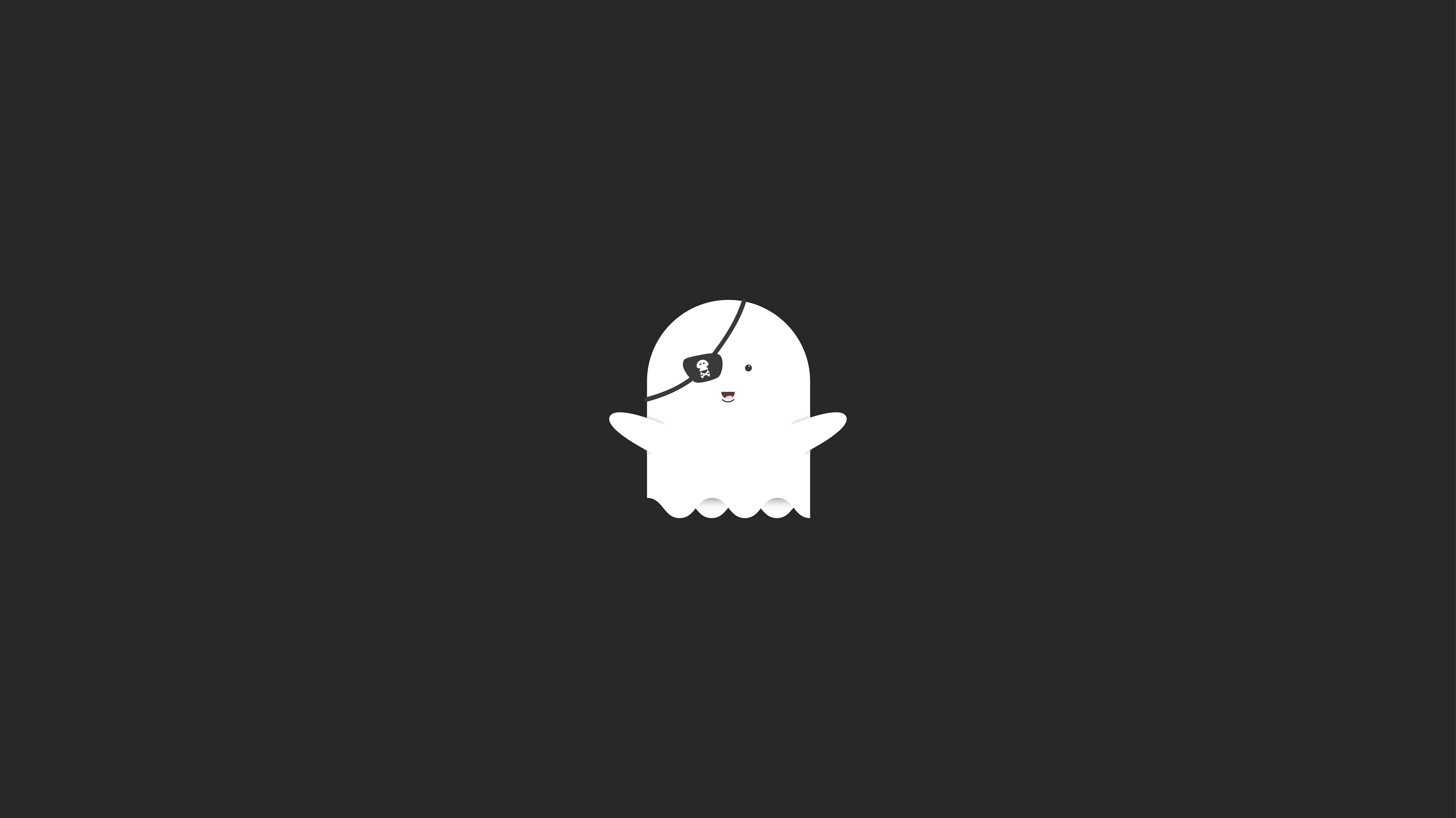 Funny Pirate Ghost Minimalist 1366x768 Resolution HD 4k Wallpaper, Image, Background, Photo and Picture