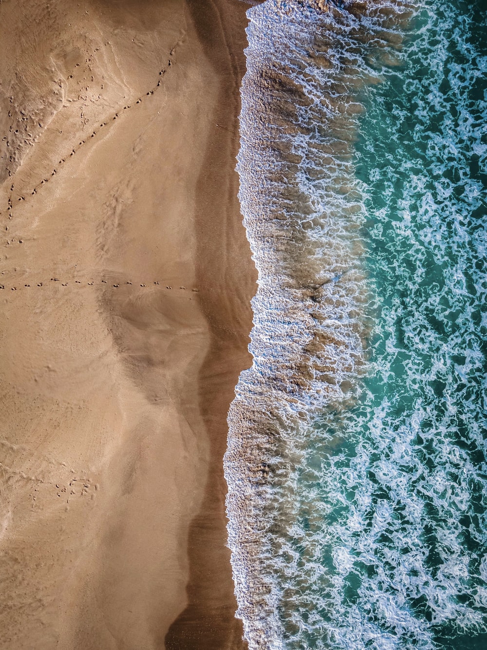 drone shots of the beach