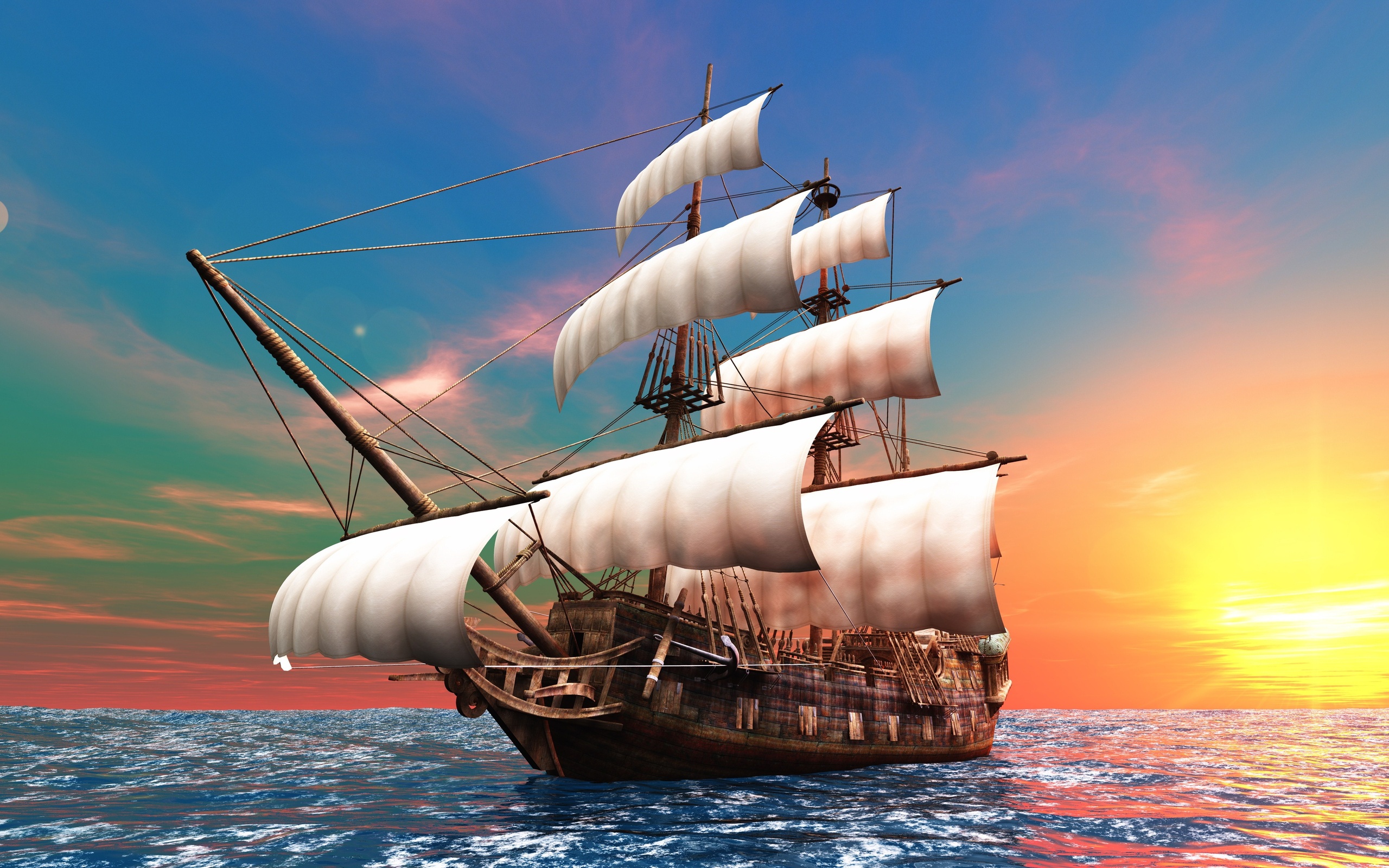 ship wallpaper, vehicle, sailing ship, boat, tall ship, caravel